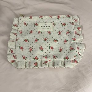 Sezane floral canvas pouch